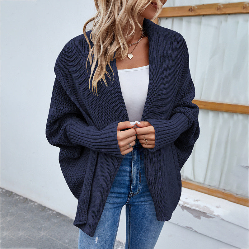 Soft Knit Oversized Cardigan with Lapel Collar | Athela