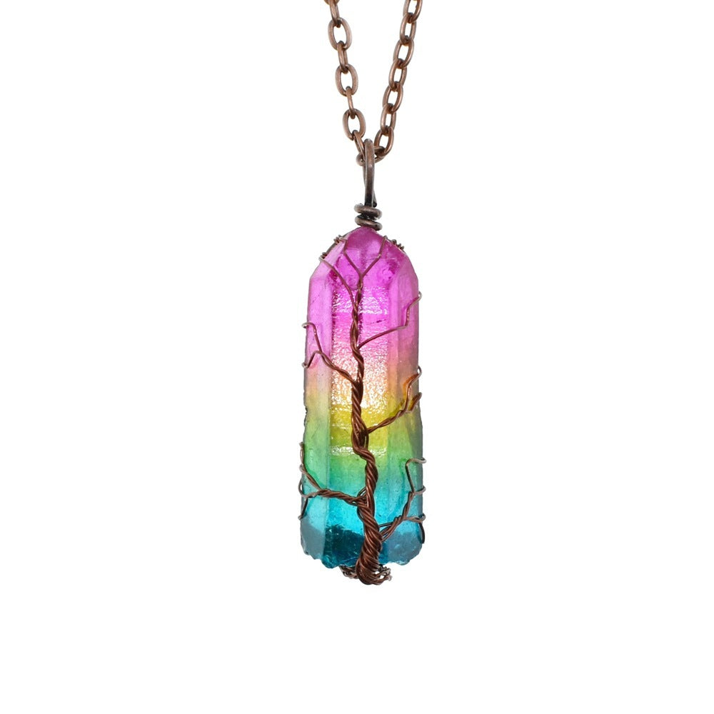 Stunning Crystal Tree of Life Pendant Necklace | Athela