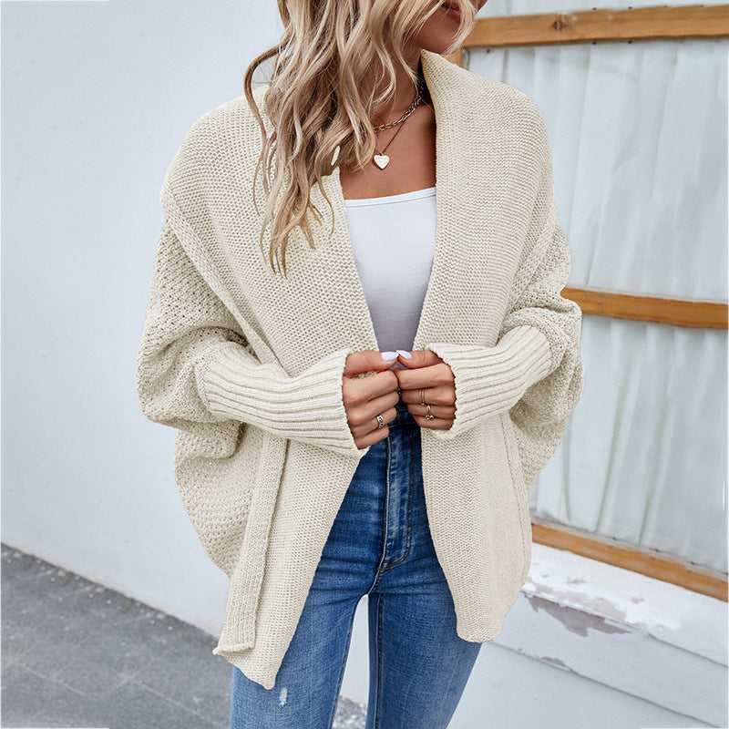 Soft Knit Oversized Cardigan with Lapel Collar | Athela