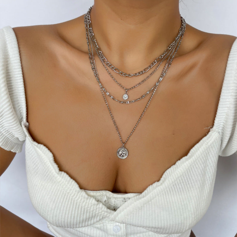 Bold Chunky Gold & Silver Layered Necklace – Perfect Gift!