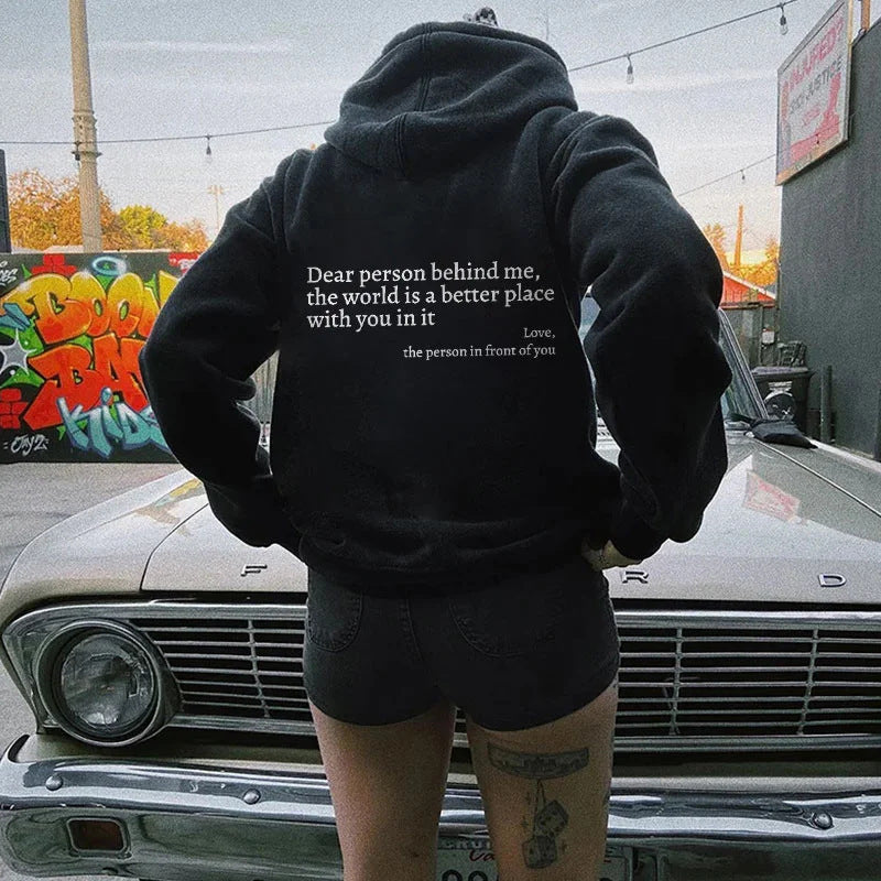 Feel-Good Hoodie: Spread Positivity with a Heartwarming Message!